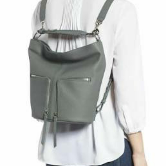 AllSaints Fetch Mink Grey Backpack NEW - Picture 1 of 16